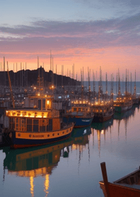 Dock morning mist sunset 3CF028