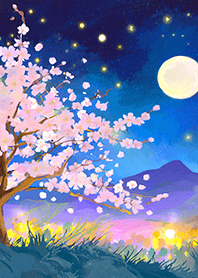 美しい夜桜の着せかえ#2594
