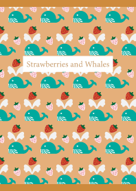strawberrie and Whale on brown