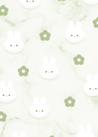Rabbit and Flower green07_2