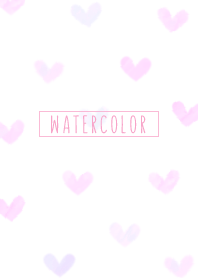 Watercolor:Pastel heart/pink