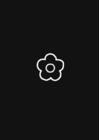 simple flower_black