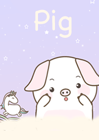 White Pig With Unicorn