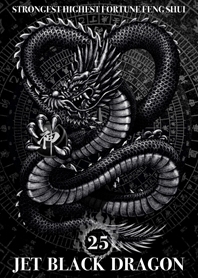 Jet black dragon Golden Lucky 25