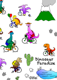 恐竜のパラダイス 12 白 (Bike Theme)JP