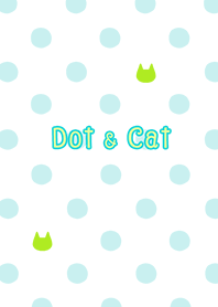 Dot & Cat*blue and green
