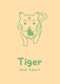 Tiger & heart Pale cream