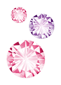シンプルなダイヤモンド×ピンク&紫