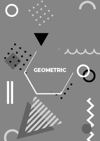 Flat Geometric Black Gray