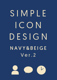 SIMPLE ICON DESIGN NAVY&BEIGE Ver.2