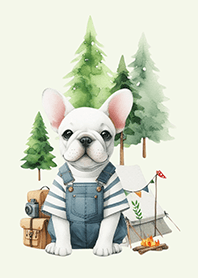 French Bulldog's Camping Life