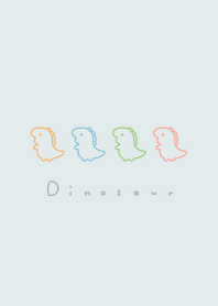 5 dinosaurs (line, col)/ light blue