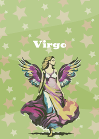 virgo constellation on moss green