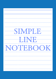 SIMPLE BLUE LINE NOTEBOOKj-BLUE-WHITE