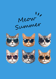 墨鏡喵喵(晴天藍色)