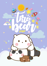 Bear Space Galaxy Purple