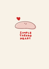 simple Tarako heart beige.