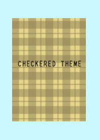 DUSTY YELLOW CHECKERED THEME/LIGHT BLUE