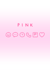 pink gradation simple theme