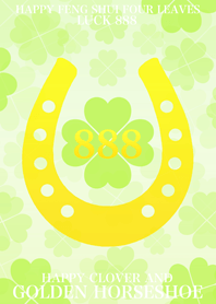 最強最高幸運風水 幸運の四葉と黄金の馬蹄8