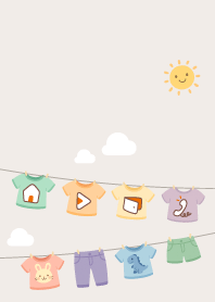 sunny day clothes drying.