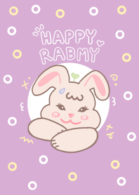Happy rabbit (purple)