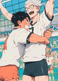 Boys high school volleyball team 2