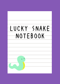 LUCKY SNAKE NOTEBOOK/PURPLE/YELLOW