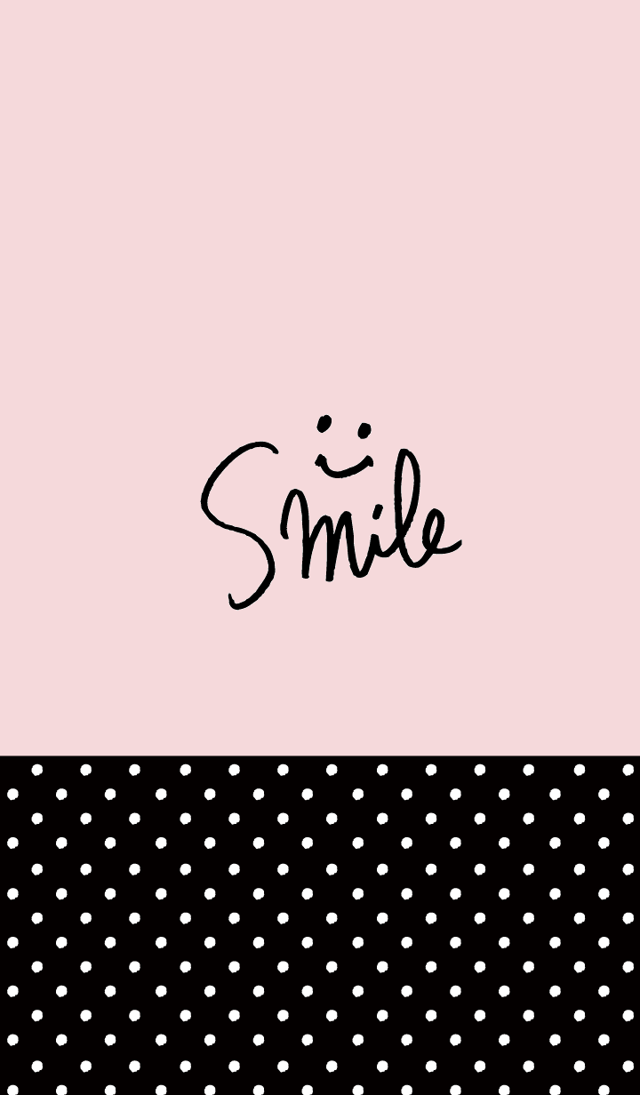 Pink black polka-dotted smile16