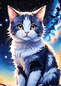 Night Moon Star Cat AA7907