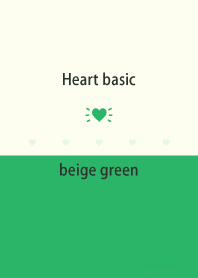 Heart basic beige green
