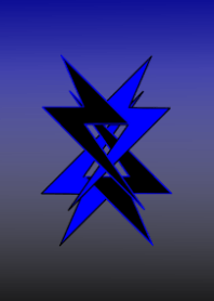 Black and blue emblem