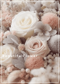 Beautiful Flower-PINK BEIGE NATURAL