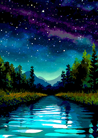 Beautiful starry night view#2506