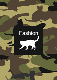 Fashionable cat camouflage lines