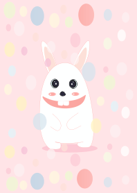 ハッピーバニーとカラフルなバブル