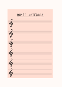 MUSIC COLOR NOTEBOOKj-CREAM PINK