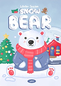 Snow bear - winter season