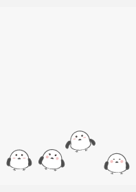 Long tailed tit in winter white