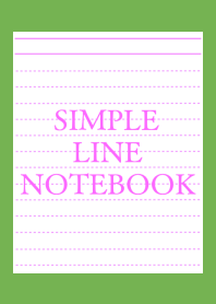 SIMPLE PINK LINE NOTEBOOKj-YELLOW-GREEN