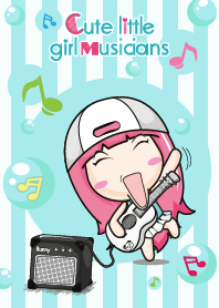สาวน้อยน่ารัก นักดนตรี.