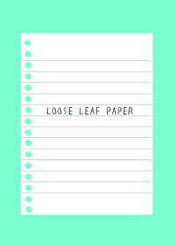 LOOSE LEAF PAPER/NEON BLUE/BLACK