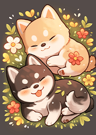 Dreamy Garden of Shiba & Husky_1-2 JP