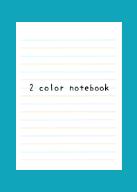 2 COLOR NOTEBOOKj-LB&YEL GR-VIRIDIAN