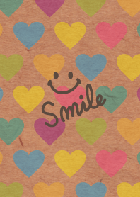 Colorful heart Kraft paper-Smile7-