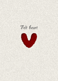 フェルトはーと-白と赤-