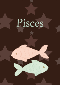 Cute Pisces on brown