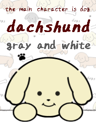 dachshund theme3 gray white