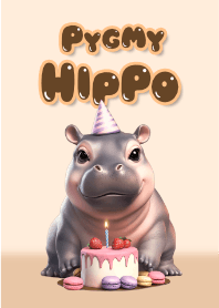 Pygmy Hippo (Beige & brown theme) 4