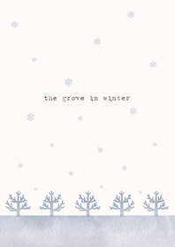 冬の木立＊雪の空